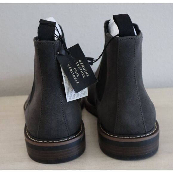Banana Republic 422849-01-1 Men's Sz 9.5 Charcoal Gray Suede Chelsea Boots - Picture 3 of 8